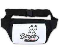 Marsupio da bicicletta con figura stilizzata, colore: bianco