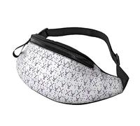 Marsupio da caccia con frecce triangoli cervo marsupio per corsa, escursionismo, viaggi, allenamento, passeggiate con cani, sport, pesca, Nero , Taglia unica
