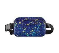 Marsupio da cintura blu oro geometria borse a tracolla per donna tracolla regolabile mini ovunque marsupio per allenamento corsa