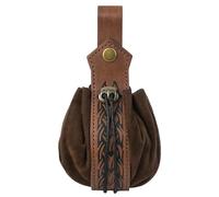 Marsupio da cintura Fannys Pack Retro Medievale in Pelle Borse Porta Cellulare Fondine Rinascimento Costumi Medievale In Ecopelle goffrata Cintura Pouch, Marrone chiaro, Taglia unica, Bellezza di