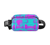 Marsupio da cintura geometria magenta borse a tracolla per le donne cinghia regolabile mini ovunque marsupio per allenamento corsa