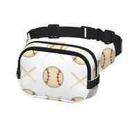 Marsupio da cintura Marsupio con cinghia regolabile per viaggi, passeggiate, corsa, escursionismo, ciclismo, motivo baseball retrò