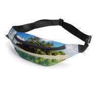 Marsupio da cintura per donne e uomini, marsupio con cinghia regolabile, bellissima borsa a tracolla con isola in mare, piccola borsa a tracolla, Bella isola nel mare, 36*15cm