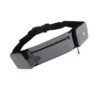 Marsupio da corsa a doppia tasca impermeabile per sport all'aria aperta marsupio esercizio fitness borsa per telefono regolabile sacchetti da cintura, Colore grigio