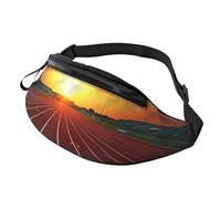 Marsupio da corsa al tramonto per uomo e donna, alla moda, regolabile, borsa a tracolla ovunque