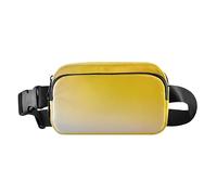 Marsupio da corsa alla moda per piccolo uomo d'affari giallo sfumato arte moderna borsa a tracolla con cinghia regolabile resistente all'acqua per viaggi corsa escursionismo