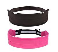 Marsupio da corsa con cintura,Slim Running Belt Fanny Pack,Cintura da corsa per telefono da corsa,Sacchetto di denaro per la vita pubblicitaria,Tasca per corridori, Nero , Misura unica