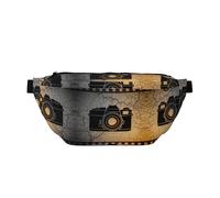 Marsupio da corsa con immagine della mappa della macchina fotografica, supporto per telefono senza rimbalzo, per palestra, marsupio a tracolla impermeabile con cinghia regolabile