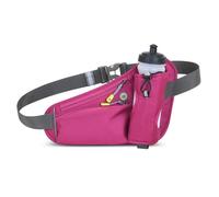 Marsupio da corsa, marsupio con porta bottiglia d'acqua riflettente con porta cuffie per viaggi, escursionismo, ciclismo, passeggiate, jogging, Rosso, Classique