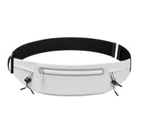 Marsupio da corsa per cellulare, marsupio da uomo e donna, con 3 tasche, marsupio per cellulare, triathlon, maratona, con porta numeri, grigio., Sport