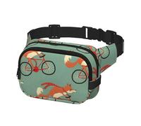 Marsupio da corsa per donna e uomo, con tracolla, motivo volpe