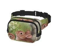 Marsupio da corsa per donne e uomini, borsa a tracolla, marsupio con motivo floreale e farfalla, coniglietti e famiglia