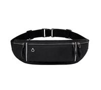 Marsupio da corsa professionale Borsa da cintura sportiva Custodia per telefono cellulare Uomini Donne Sacchetto Nascosto Palestra Sport Borse Running Pack, Nero , 2PCS