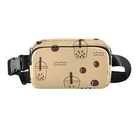 Marsupio da donna alla moda Boba beige marsupio marsupio carino impermeabile da viaggio marsupio alla moda Boba beige, 20,3 x 13,5 x 5,8 cm, divertente, carino, alla moda Boba beige, 20,3 x 13,5 x 5,8