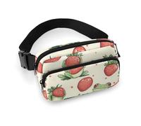 Marsupio da donna, alla moda, con stampa di rana e fragole