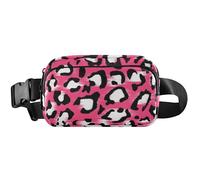 Marsupio da donna alla moda leopardato rosa marsupio carino impermeabile borsa a tracolla in vita, leopardo rosa alla moda 2, 20,3 x 13,5 x 5,8 cm, divertente carino, leopardo alla moda rosa 2, 20,3 x