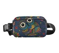 Marsupio da donna carino impermeabile marsupio da viaggio gufo farfalla blu navy marsupio da viaggio, gufo farfalla blu navy, 20,3 x 13,5 x 5,8 cm, divertente carino, gufo farfalla blu navy, 20,3 x