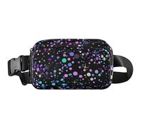 Marsupio da donna carino impermeabile marsupio hip pack chic nero scintillante cross body marsupio chic nero scintillante, 20,3 x 13,5 x 5,8 cm, divertente carino, chic nero scintillante, 20,3 x 13,5