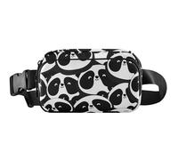 Marsupio da donna carino impermeabile marsupio hip pack giocoso panda faccia a tracolla borsa in vita, faccia giocosa panda, 20,3 x 13,5 x 5,8 cm, divertente, carino, giocoso faccia di panda, 20,3 x