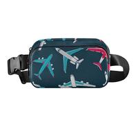 Marsupio da donna chic aereo blu navy antifurto marsupio carino impermeabile per donne, chic aereo blu navy, 20,3 x 13,5 x 5,8 cm, divertente, carino, chic aereo blu navy, 20,3 x 13,5 x 5,8 cm