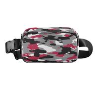 Marsupio da donna chic mimetico rosso marsupio carino impermeabile a tracolla borsa in vita, chic rosso mimetico, 20,3 x 13,5 x 5,8 cm, divertente carino, chic rosso mimetico, 20,3 x 13,5 x 5,8 cm