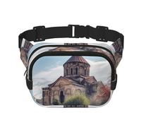 Marsupio da donna con chiesa armena, impermeabile, regolabile, alla moda, casual, a tracolla, per corsa, allenamento, escursionismo, viaggi, nero, taglia unica, Nero , Taglia unica