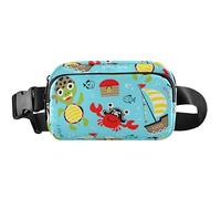 Marsupio da donna con elementi pirati divertenti, marsupio da cintura carino impermeabile a tracolla in vita, divertenti elementi pirata, 20,3 x 13,5 x 5,8 cm, divertente, carino, divertente con