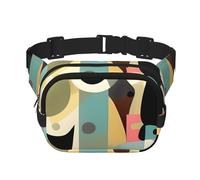 Marsupio da donna con gatto, stile moderno, impermeabile, regolabile, alla moda, casual, per corsa, allenamento, escursionismo, viaggi, colore nero, taglia unica, Nero , Taglia unica