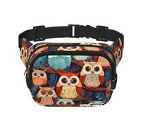 Marsupio da donna con gufo anime, impermeabile, regolabile, alla moda, casual, a tracolla, per corsa, allenamento, escursionismo, viaggi, nero, taglia unica, Nero , Taglia unica