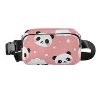 Marsupio da donna con panda rosa, impermeabile, antifurto, grazioso marsupio da donna, grazioso panda rosa 5, 20,3 x 13,5 x 5,8 cm, divertente, carino, panda rosa 5, 20,3 x 13,5 x 5,8 cm, divertente e