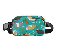 Marsupio da donna con porcellino d'India, impermeabile, da donna, con grazioso porcellino d'India, 20,3 x 13,5 x 5,8 cm, divertente, carino, porcellino d'India color acqua, 20,3 x 13,5 x 5,8 cm