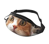 Marsupio da donna con scritta "Notte stellata" delle montagne, alla moda, regolabile, per allenamento, corsa, viaggi, stile casual, Divertente gatto animale domestico, Taglia unica