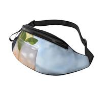 Marsupio da donna con scritta "Notte stellata" delle montagne, alla moda, regolabile, per allenamento, corsa, viaggi, stile casual, Cocktail Estivo, Taglia unica
