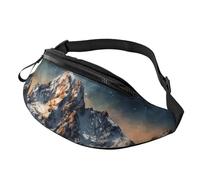 Marsupio da donna con scritta "Notte stellata" delle montagne, alla moda, regolabile, per allenamento, corsa, viaggi, stile casual, Notte stellata sulle montagne, Taglia unica