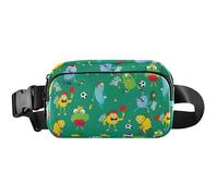 Marsupio da donna con simpatici mostri verdi, marsupio da viaggio, impermeabile, con simpatici mostri verdi, 20,3 x 13,5 x 5,8 cm, divertente, carino, mostri verdi, 20,3 x 13,5 x 5,8 cm, divertente e