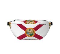 Marsupio da donna con stampa bandiera della Florida, grande borsa a tracolla per escursionismo, viaggi, facile da trasportare