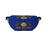 Marsupio da donna con stampa bandiera della Pennsylvania, grande borsa a tracolla per escursionismo, viaggi, facile da trasportare