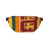 Marsupio da donna con stampa bandiera dello Sri Lanka, grande borsa a tracolla per escursionismo, viaggi, facile da trasportare