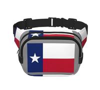 Marsupio da donna con stampa della bandiera del Texas, nero, Taglia unica