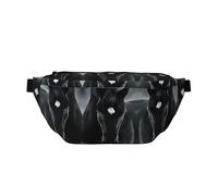 Marsupio da donna con stampa di cavalli neri, grande borsa a tracolla per escursionismo, viaggi, facile da trasportare