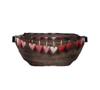 Marsupio da donna con stampa di cuori di San Valentino, grande, per escursionismo, viaggi, facile da trasportare