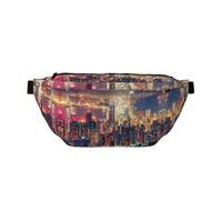 Marsupio da donna con stampa di Hong Kong, grande borsa a tracolla per escursionismo, viaggi, facile da trasportare