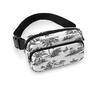 Marsupio da donna, con stampa di paesaggio tropicale, alla moda, marsupio