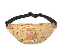 Marsupio da donna con stampa di palme e mare trasparente, marsupio da uomo, Delizioso dolce Ramen, Taglia unica