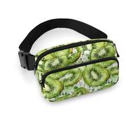 Marsupio da donna, con stampa kiwi, verde