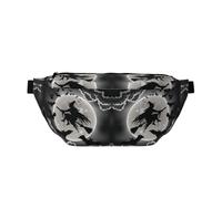 Marsupio da donna con stampa strega di Halloween, grande borsa a tracolla per escursionismo, viaggi, facile da trasportare