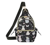 Marsupio da donna convertibile per adolescenti, per viaggi, escursionismo, motivo fatine e farfalle pastello