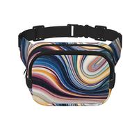 Marsupio da donna, da uomo, piccolo, alla moda, leggero, con motivo marmorizzato, per corsa, allenamento, escursionismo, viaggi