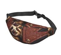 Marsupio da donna, da uomo, regolabile, con bradipo sulla cerniera, borsa a tracolla per viaggi, nero, taglia unica, Nero , Taglia unica