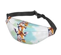 Marsupio da donna, da uomo, regolabile, con giraffa, illustrazione artistica, borsa a tracolla per viaggi, nero, taglia unica, Nero , Taglia unica